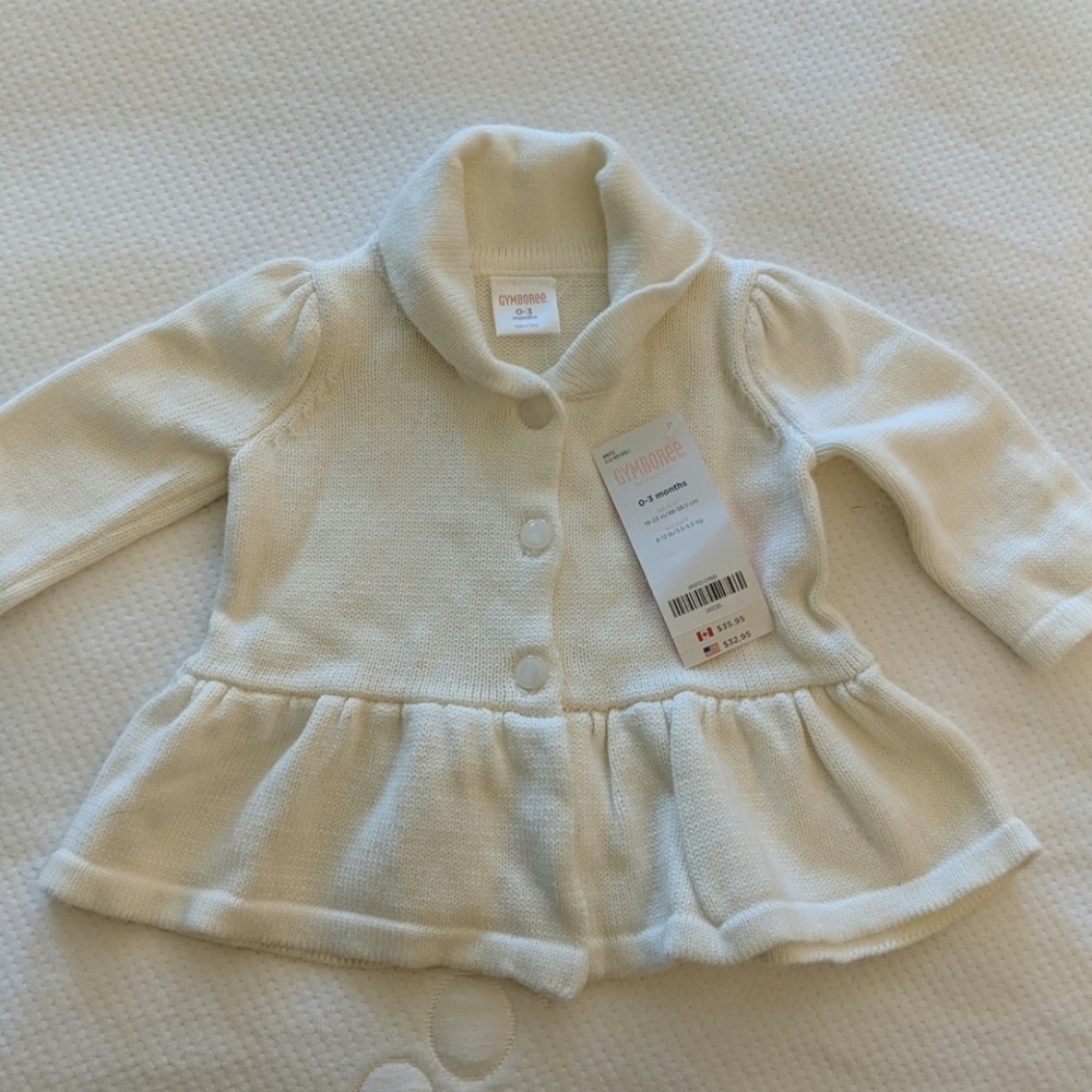 Gymboree Knit Ruffle Bottom Cardigan